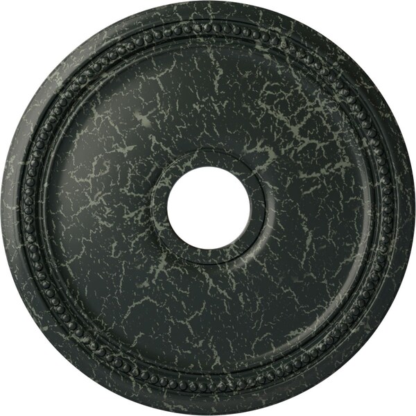 Ekena Millwork Diane Ceiling Medallion (Canopies up to 5 3/8"), 18"OD x 3 5/8"ID x 1 1/8"P, Painted Turtle Crackle CM18DIPTC - main